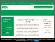 Tablet Screenshot of mta-dasing.de